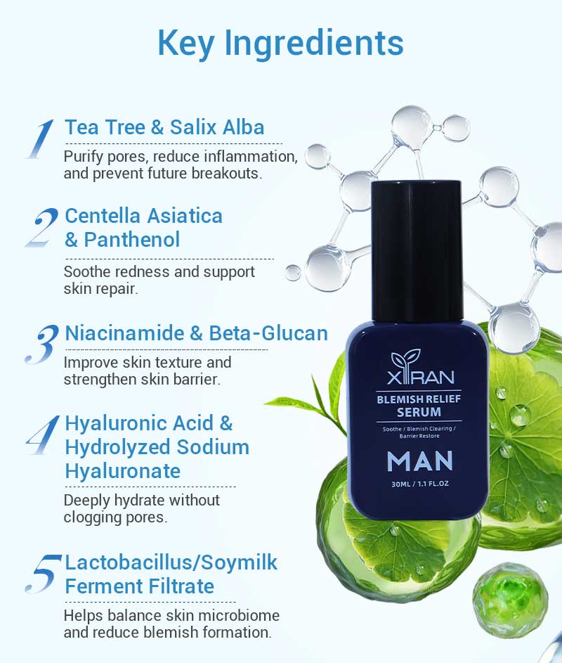 private label men blemish relief serum